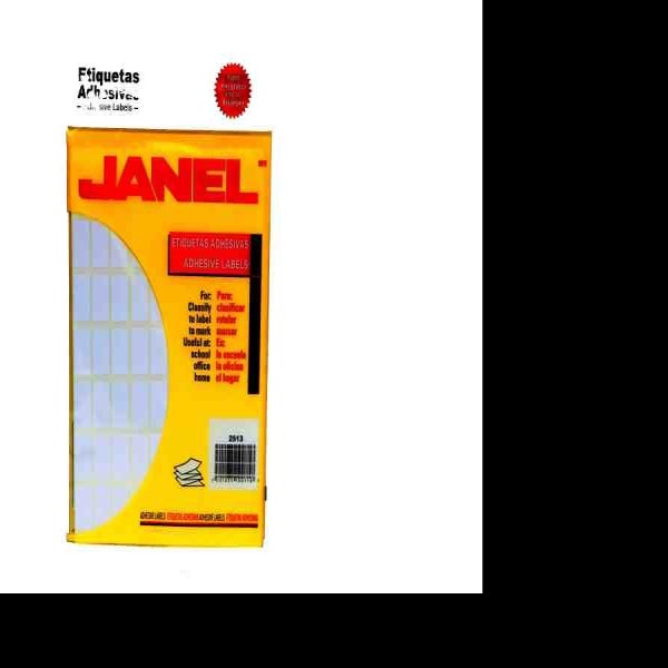 ETIQUETA ADH. BCA. JANEL 25X13 8 PAQ.C20H. E.20